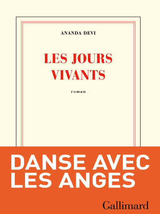 Title details for Les jours vivants by Ananda Devi - Available